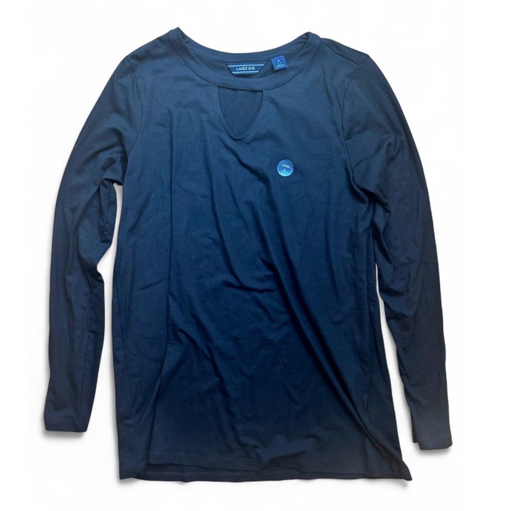 Land’s End Black keyhole Women’s Shirt